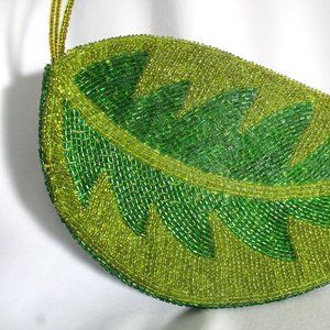 Vintage Leaf Beaded purse